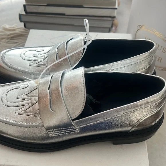 JW ANDERSON WOMENS SILVER LOAFERS NWT - Picture 3 of 5